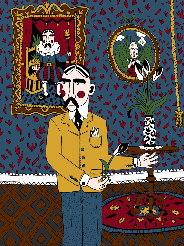 MAN WITH CALLA LILY
